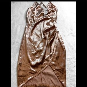 Rose Gold silky dress